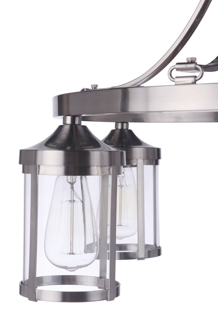 Elliot Five Light Chandelier in Brushed Polished Nickel