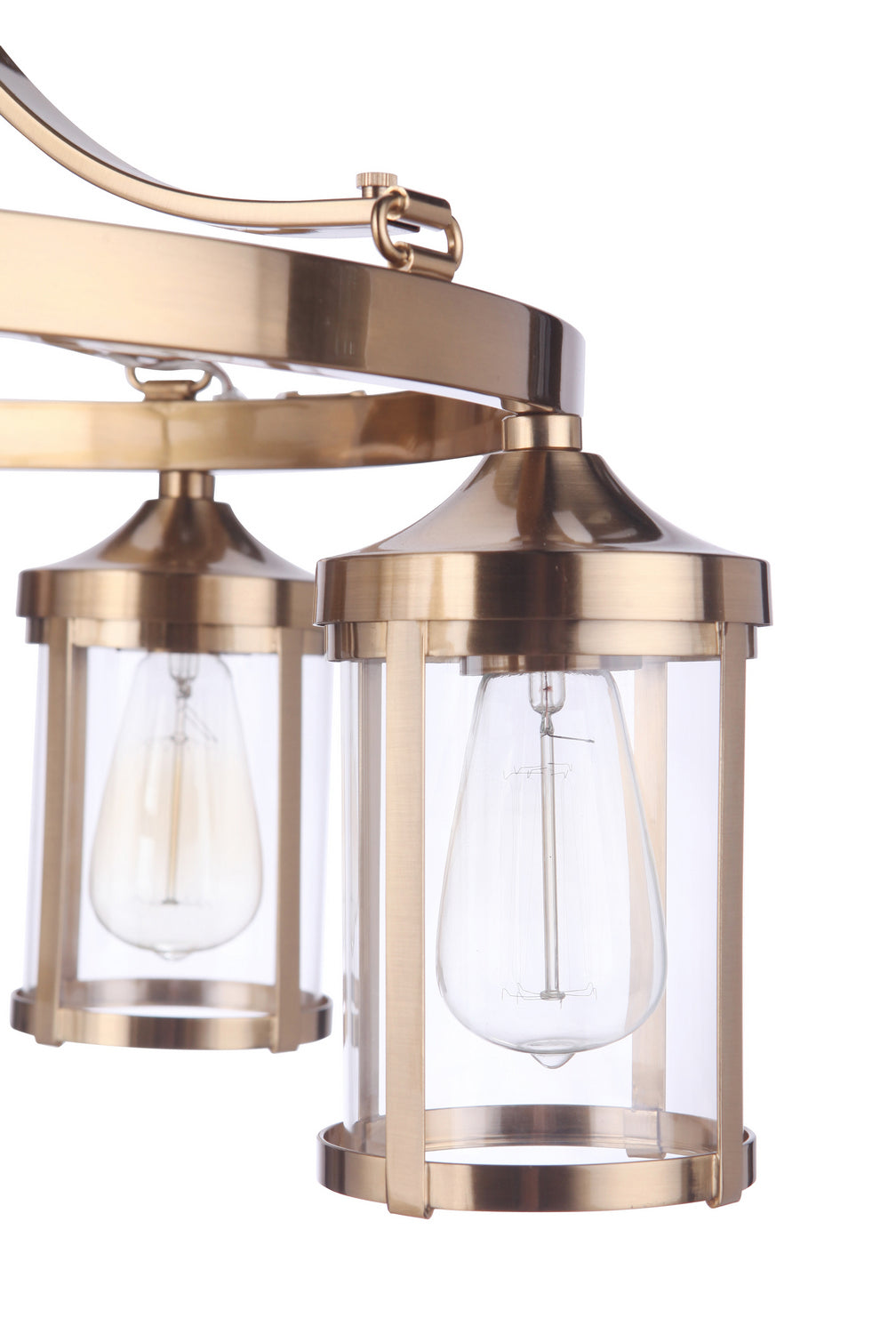 Elliot Five Light Chandelier in Satin Brass