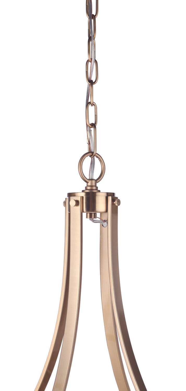 Elliot Five Light Chandelier in Satin Brass