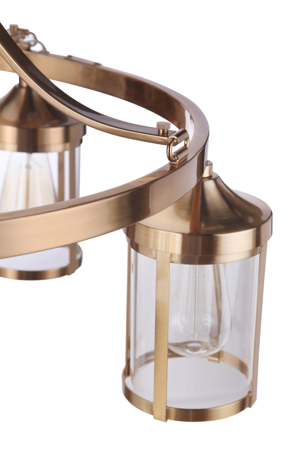 Elliot Five Light Chandelier in Satin Brass