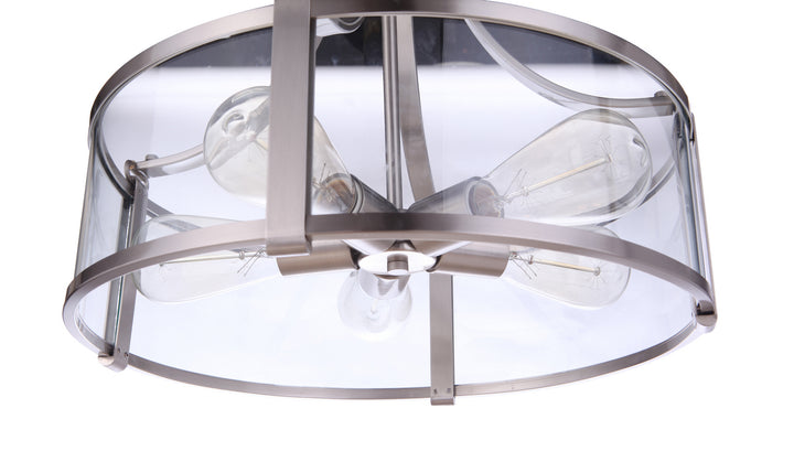 Elliot Five Light Pendant in Brushed Polished Nickel