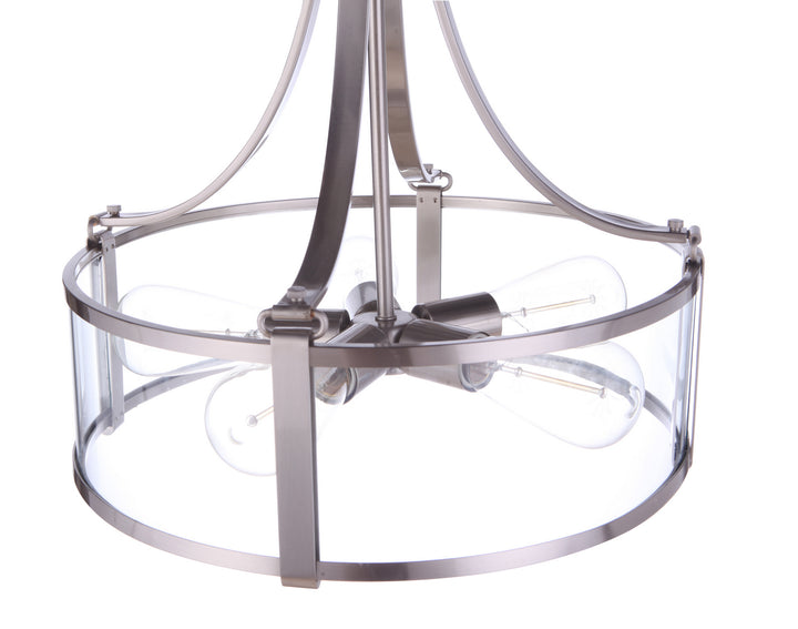 Elliot Five Light Pendant in Brushed Polished Nickel