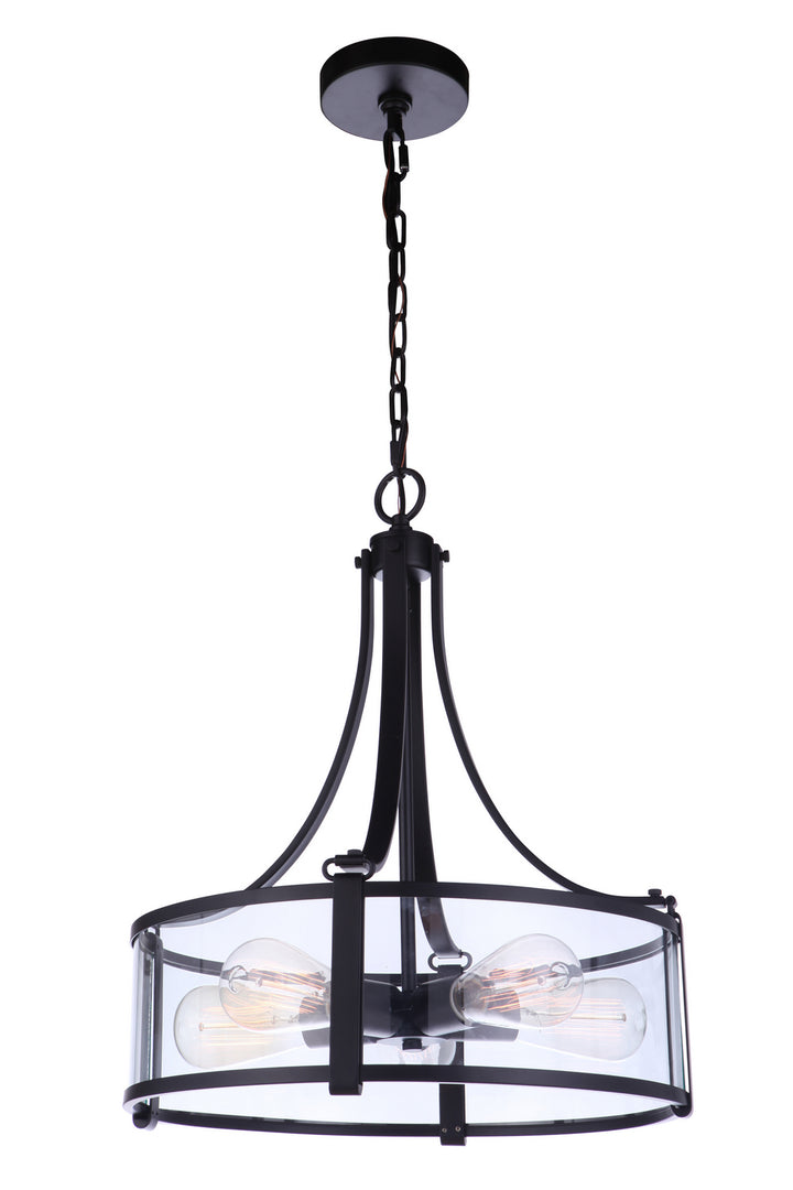 Elliot Five Light Pendant in Flat Black