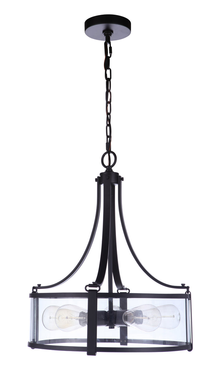 Elliot Five Light Pendant in Flat Black