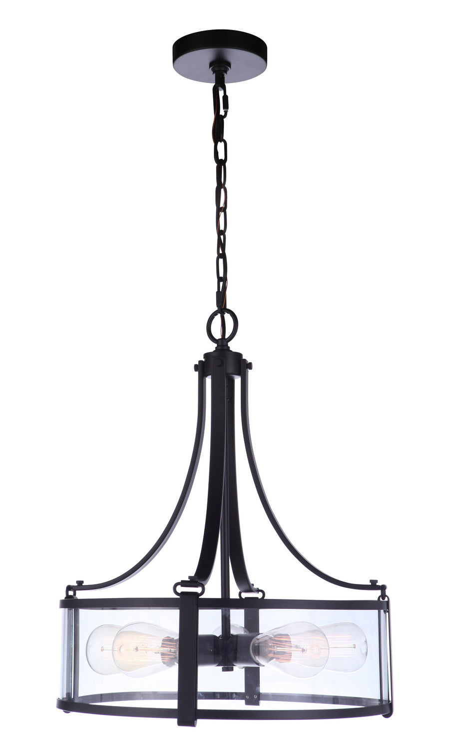 Elliot Five Light Pendant in Flat Black