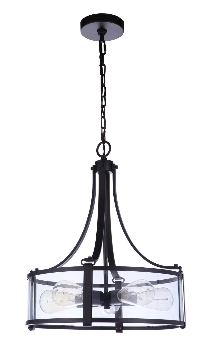 Elliot Five Light Pendant in Flat Black