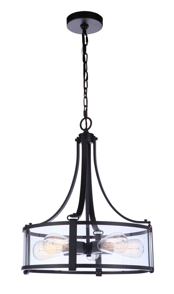 Elliot Five Light Pendant in Flat Black