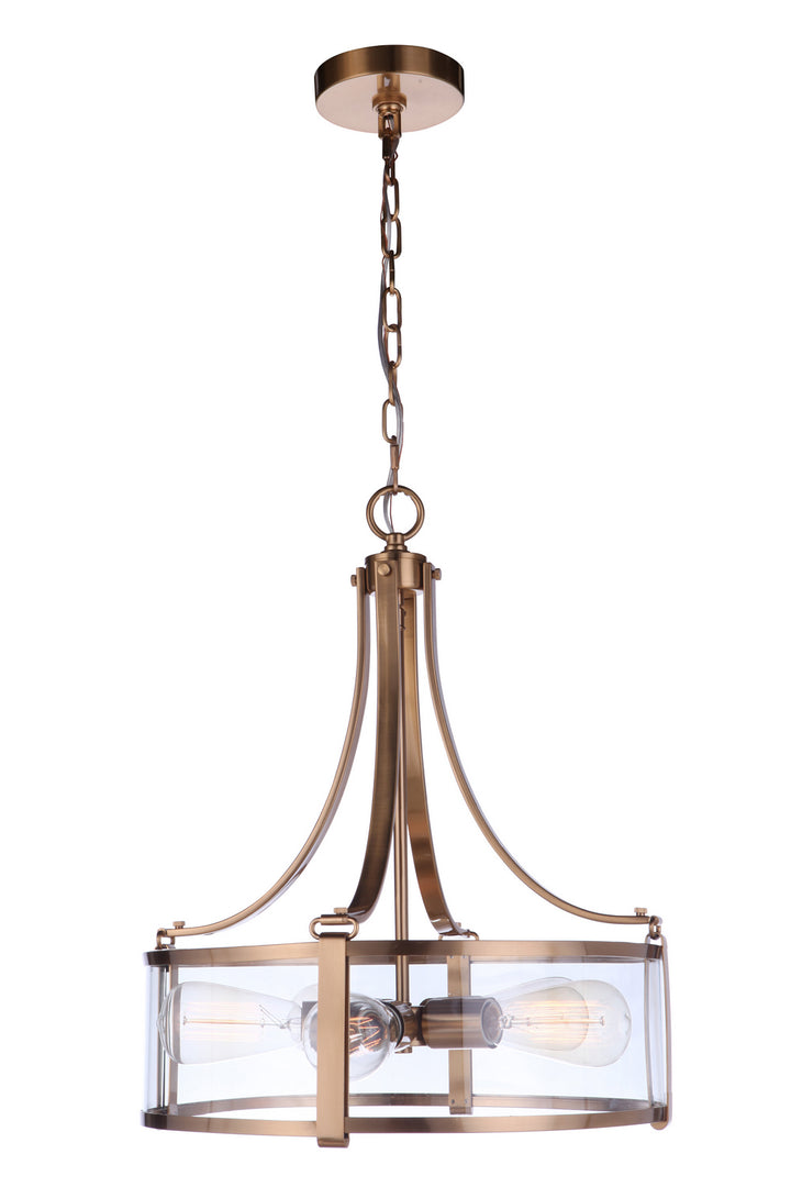 Elliot Five Light Pendant in Satin Brass