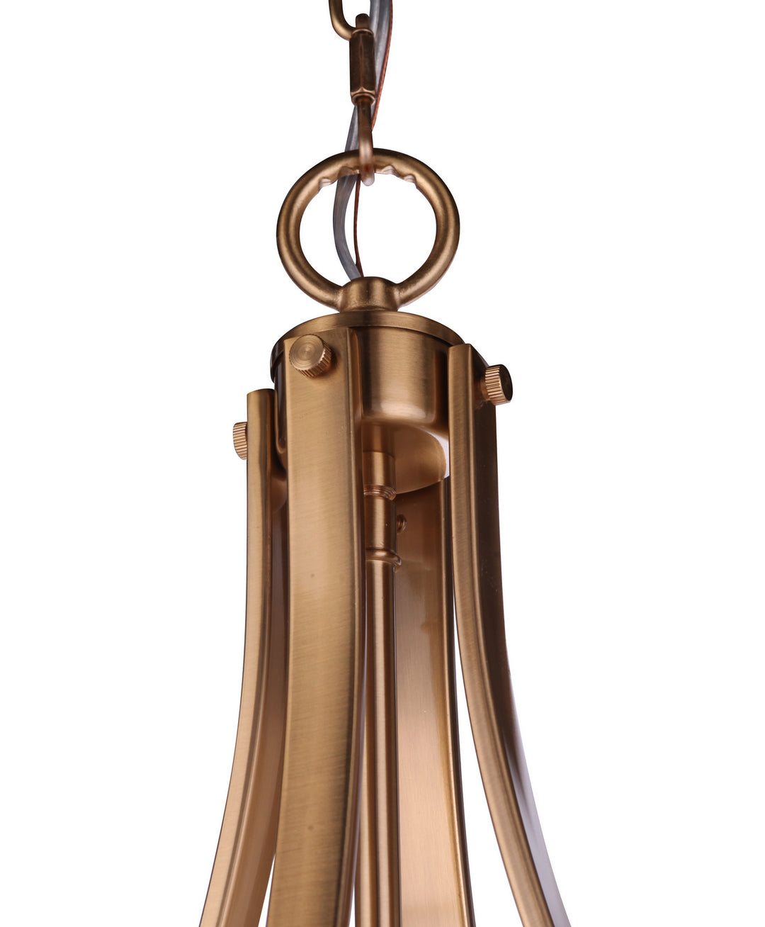 Elliot Five Light Pendant in Satin Brass