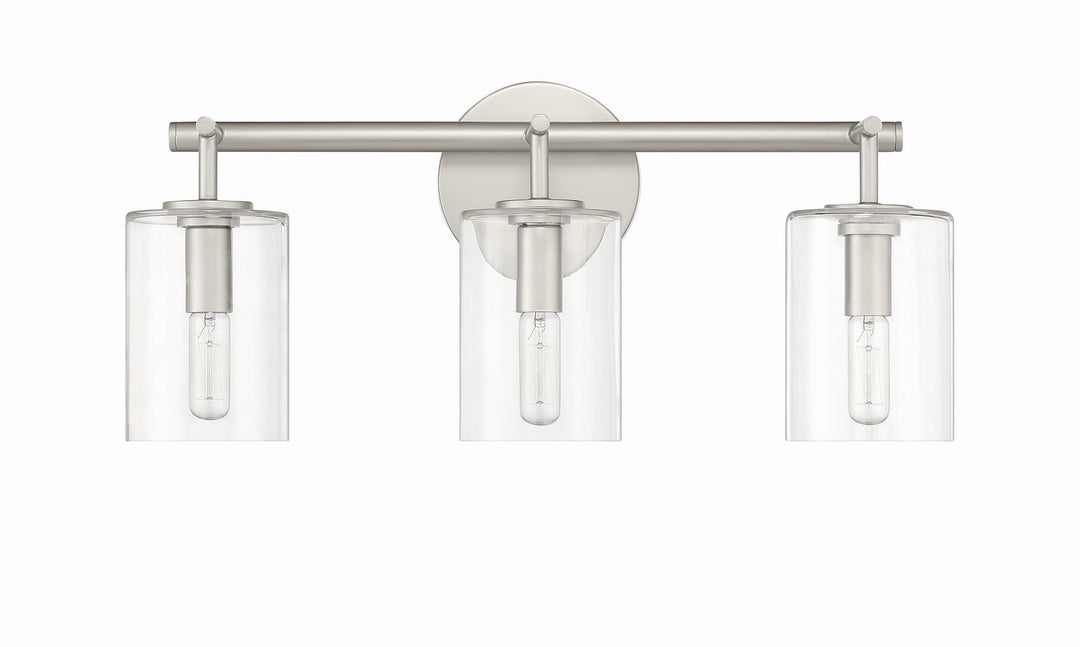 Hailie Three Light Vanity in Satin Nickel