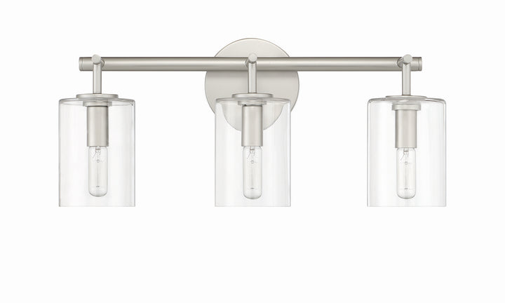 Hailie Three Light Vanity in Satin Nickel