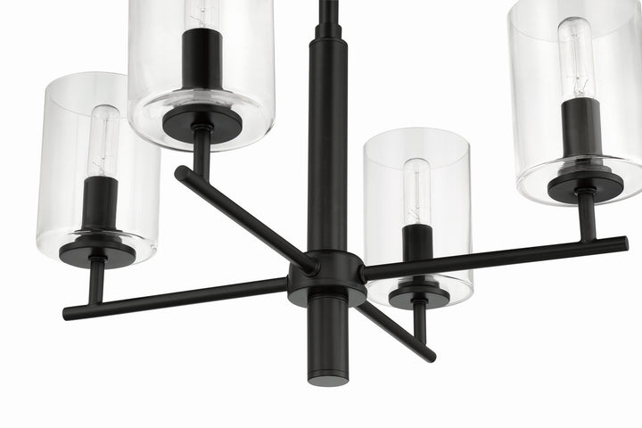 Hailie Four Light Chandelier in Flat Black