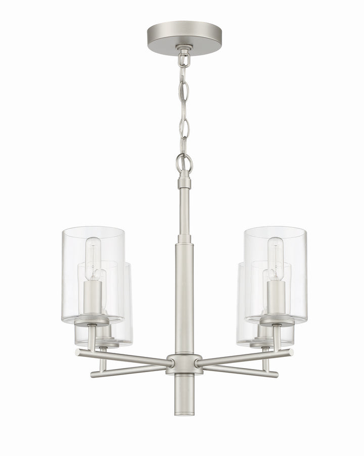 Hailie Four Light Chandelier in Satin Nickel