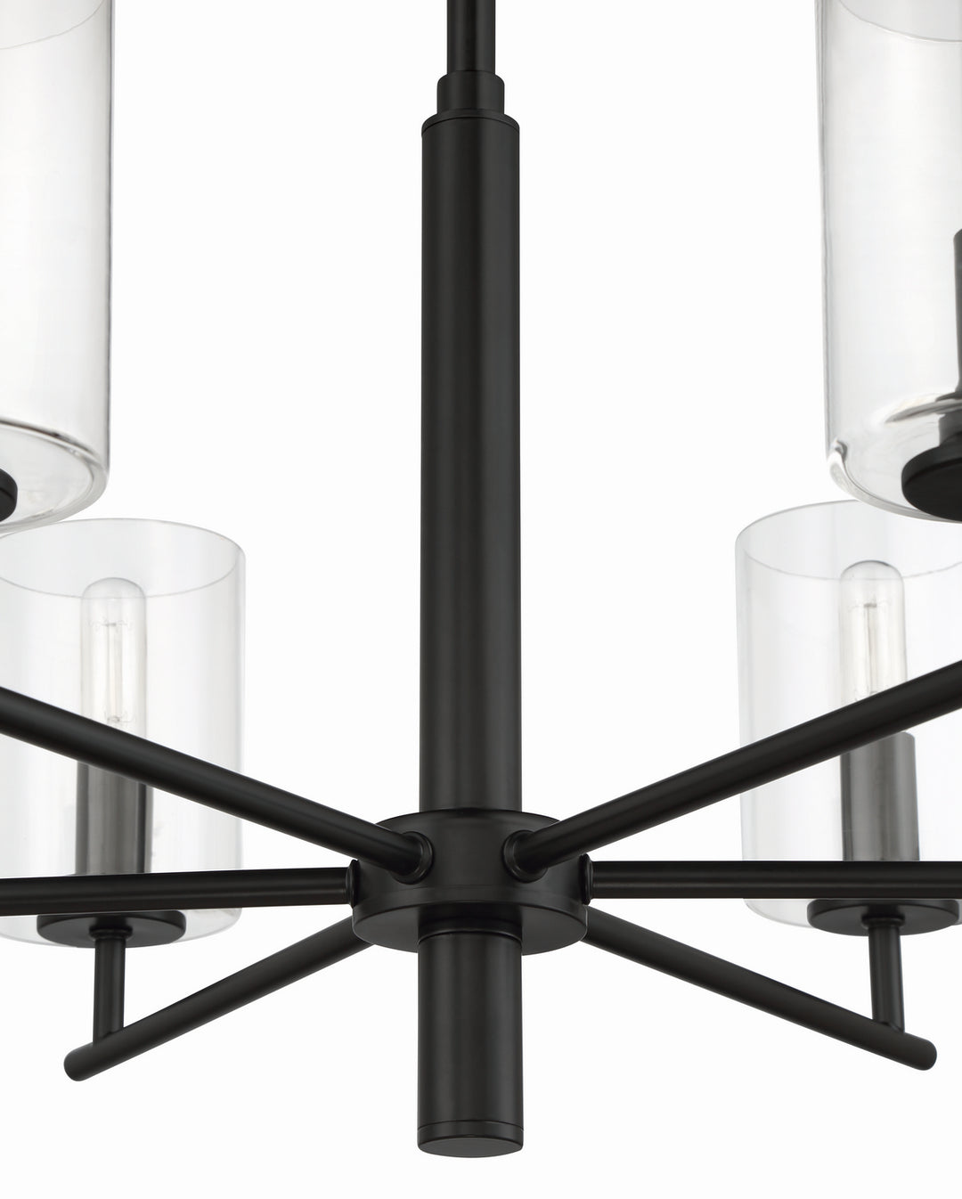 Hailie Six Light Chandelier in Flat Black