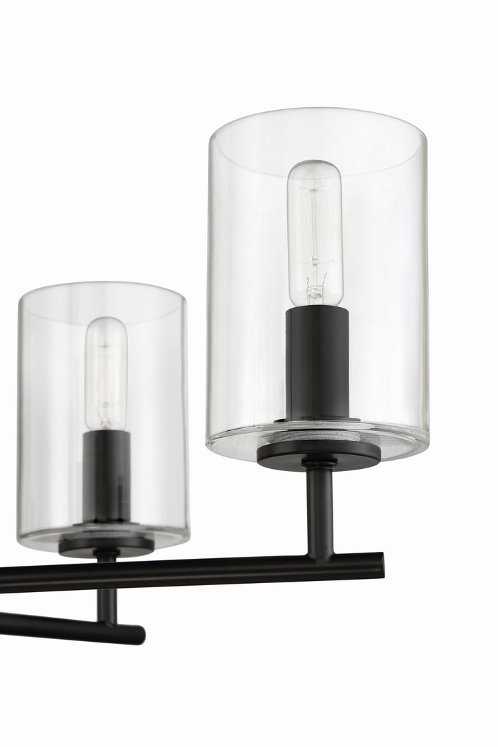 Hailie Six Light Chandelier in Flat Black