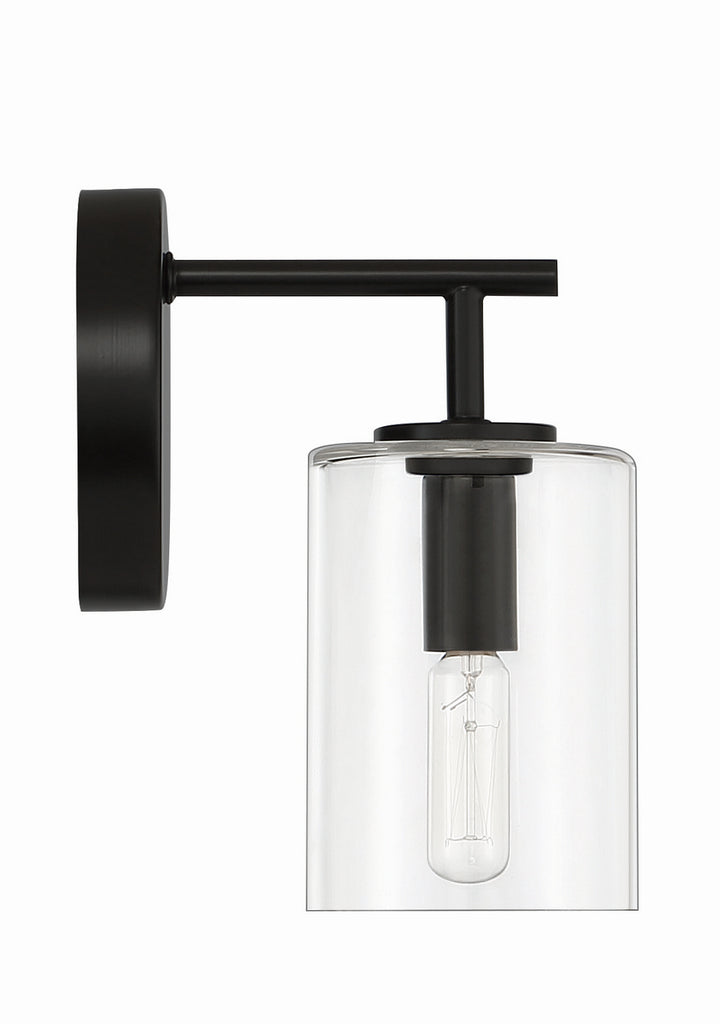 Hailie One Light Wall Sconce in Flat Black