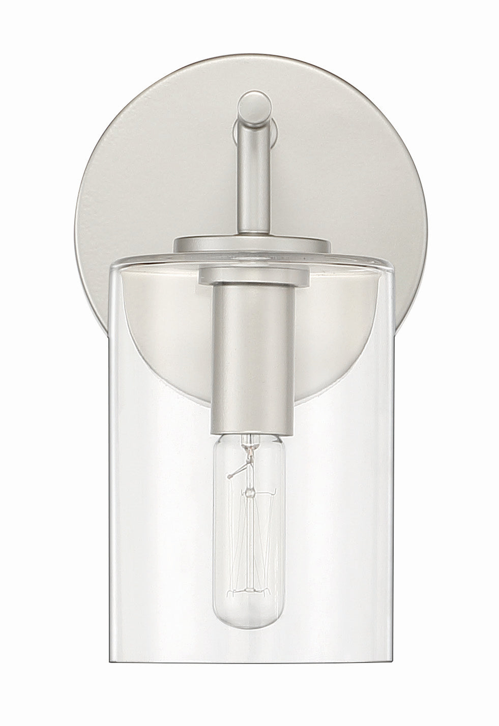 Hailie One Light Wall Sconce in Satin Nickel