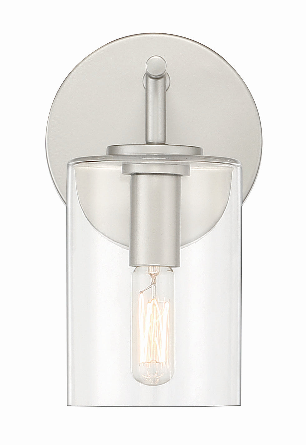 Hailie One Light Wall Sconce in Satin Nickel