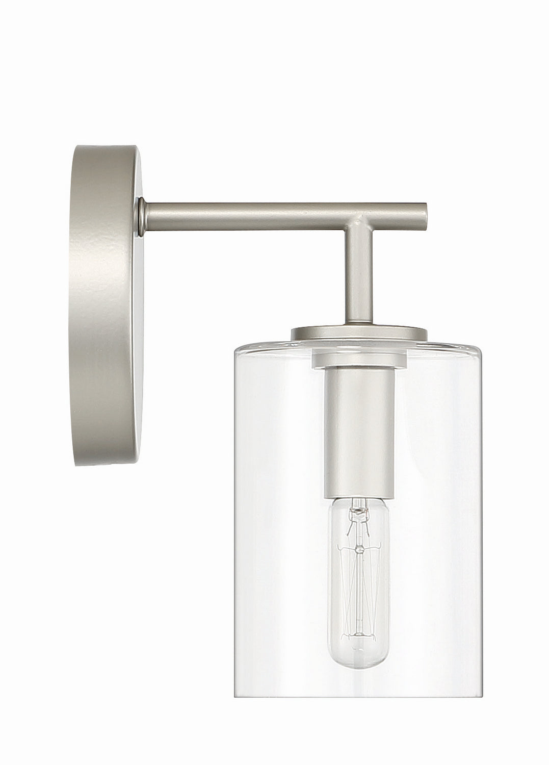 Hailie One Light Wall Sconce in Satin Nickel