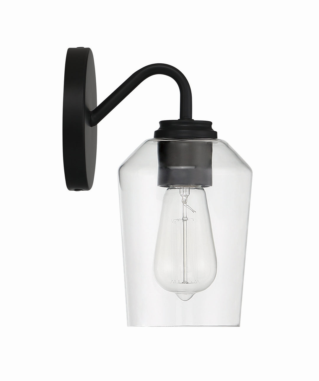 Shayna One Light Wall Sconce in Flat Black