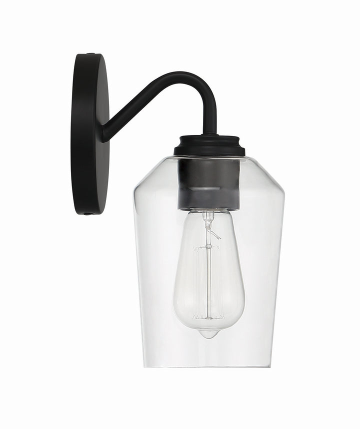 Shayna One Light Wall Sconce in Flat Black