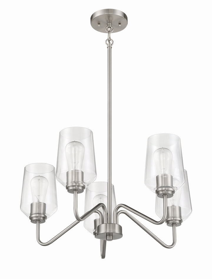 Shayna Five Light Chandelier in Brushed Polished Nickel