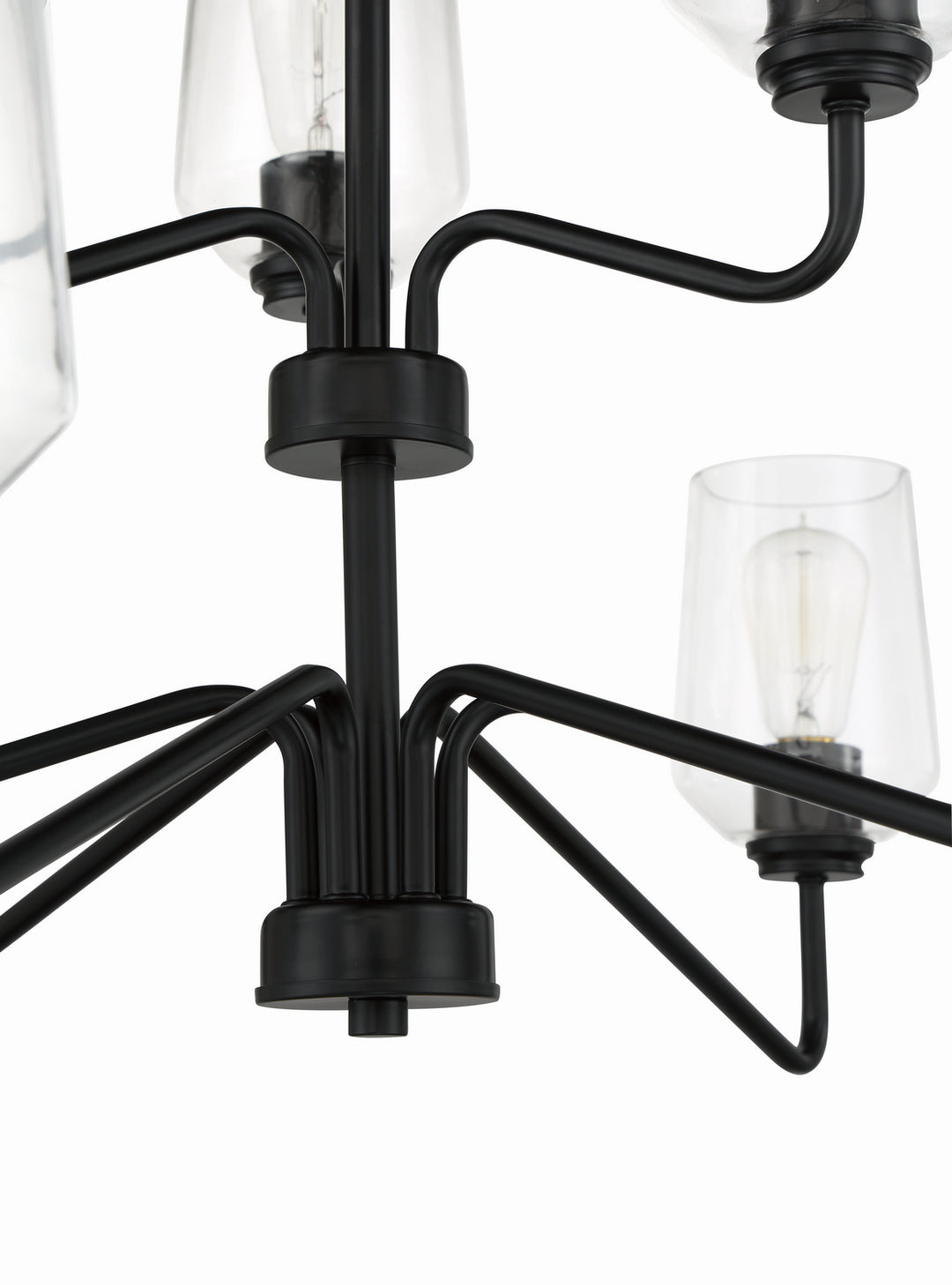 Shayna Nine Light Chandelier in Flat Black