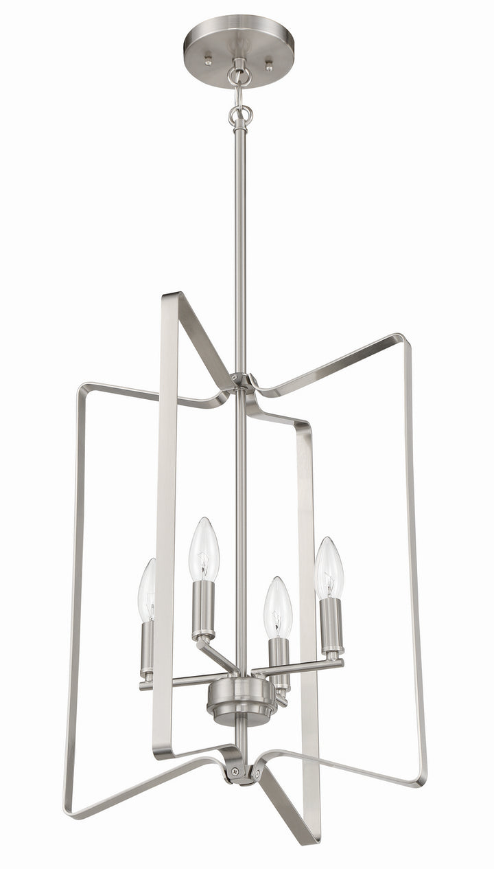 Shayna Four Light Foyer Pendant in Brushed Polished Nickel