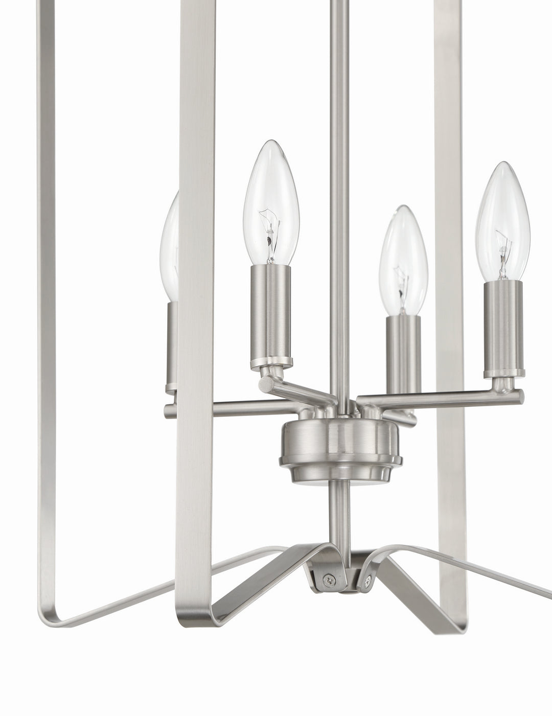 Shayna Four Light Foyer Pendant in Brushed Polished Nickel