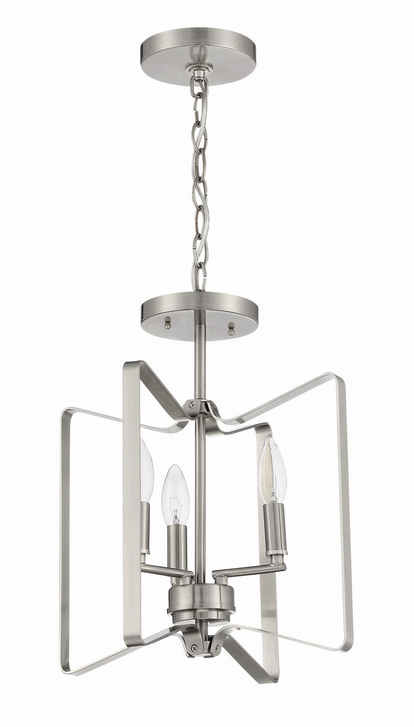 Shayna Three Light Convertible Semi Flush in Brushed Polished Nickel