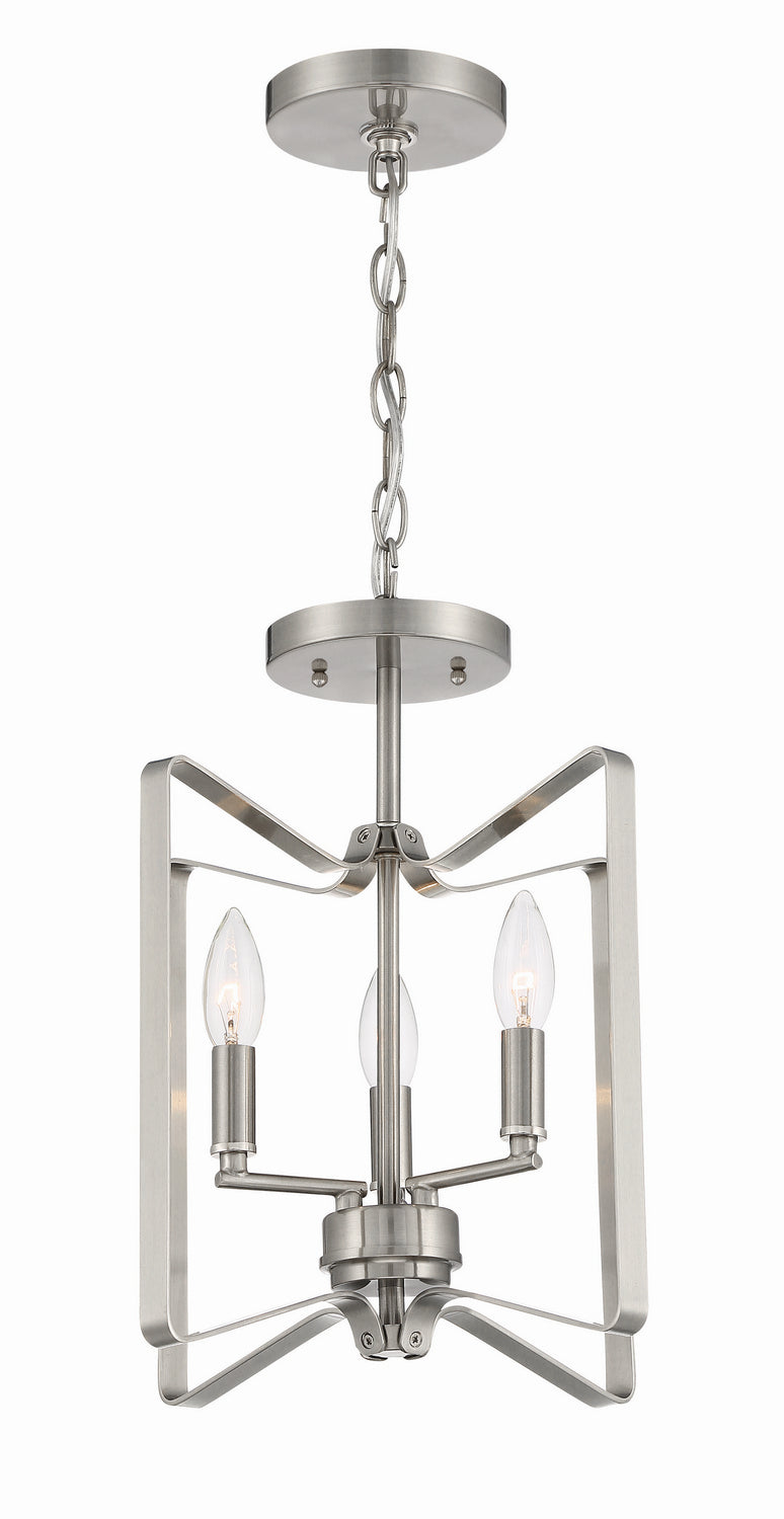 Shayna Three Light Convertible Semi Flush in Brushed Polished Nickel