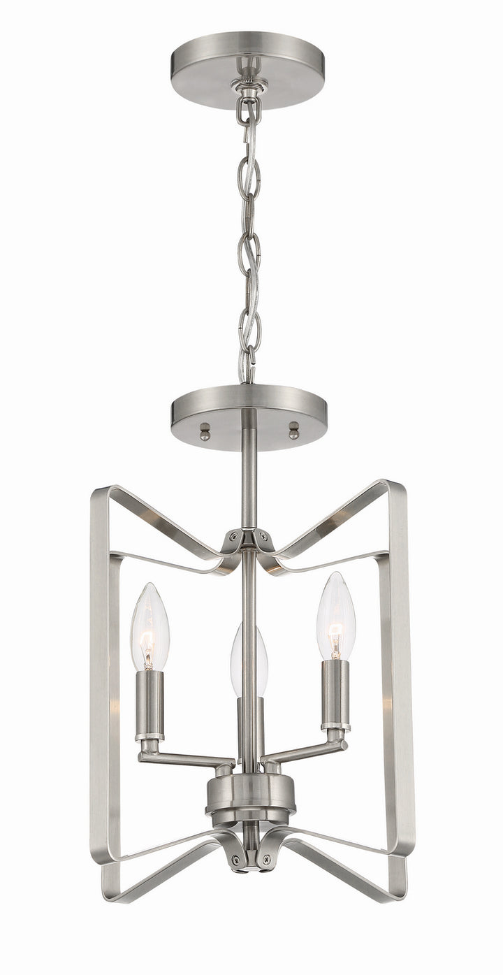 Shayna Three Light Convertible Semi Flush in Brushed Polished Nickel