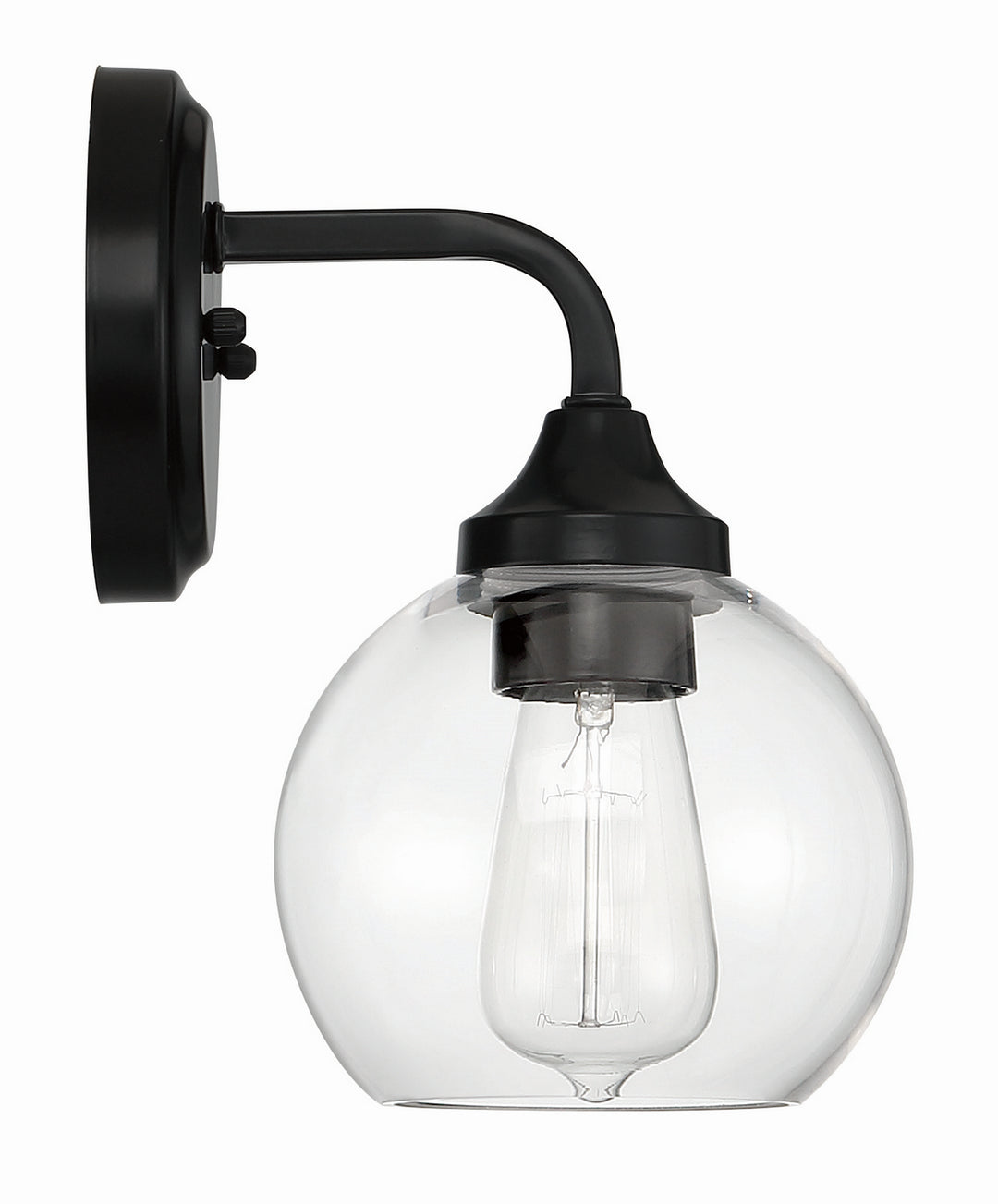 Glenda One Light Wall Sconce in Flat Black