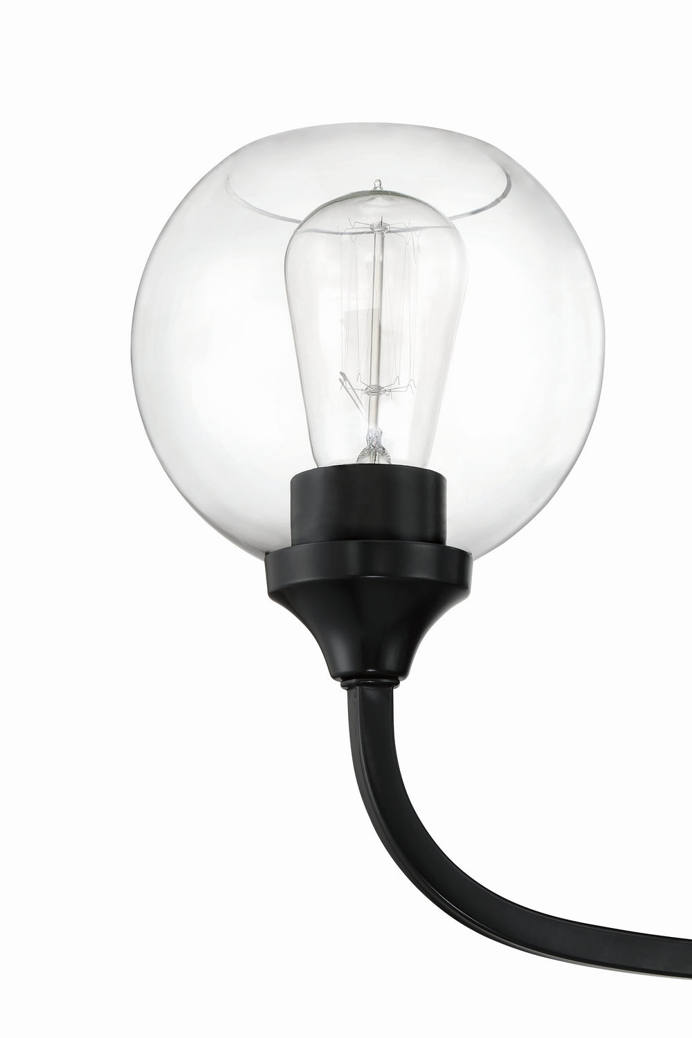 Glenda Three Light Chandelier in Flat Black