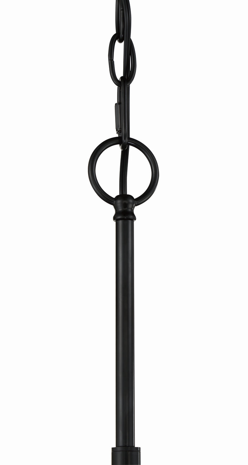 Glenda Three Light Chandelier in Flat Black