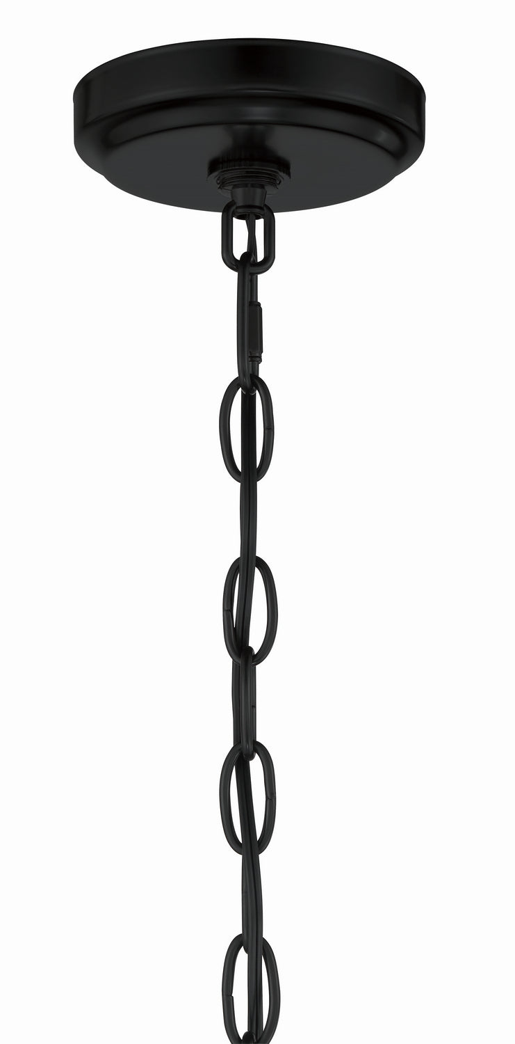 Glenda Three Light Chandelier in Flat Black