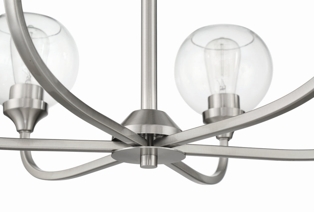 Glenda Nine Light Chandelier in Brushed Polished Nickel