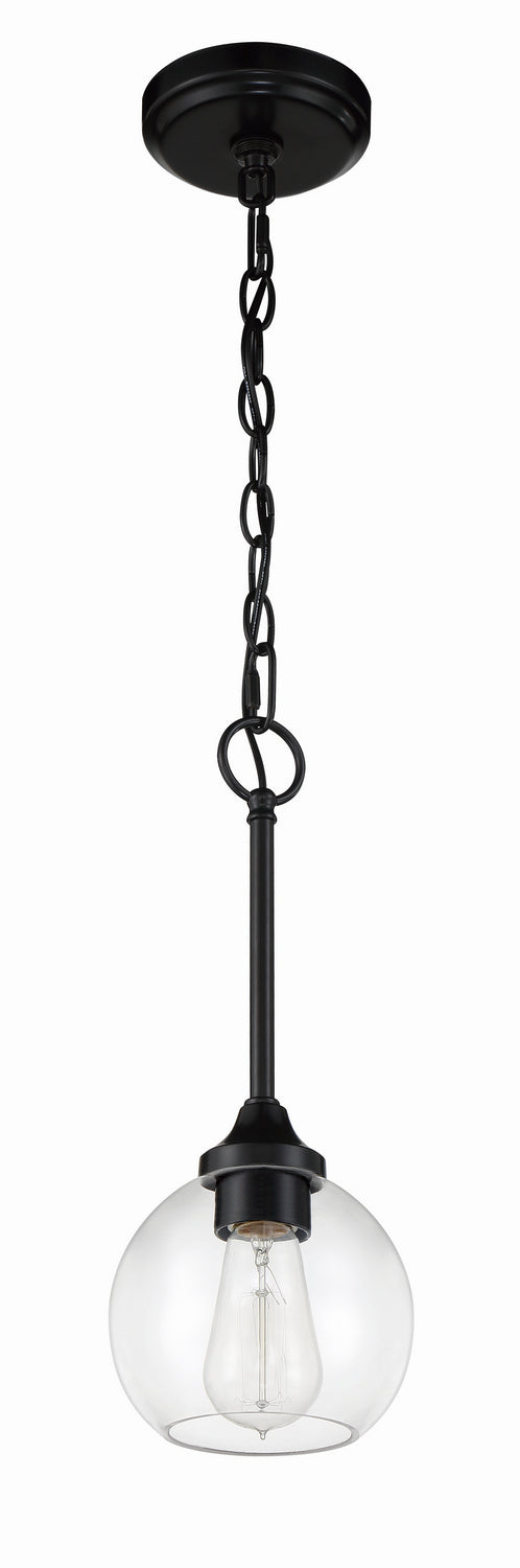 Glenda One Light Mini Pendant in Flat Black