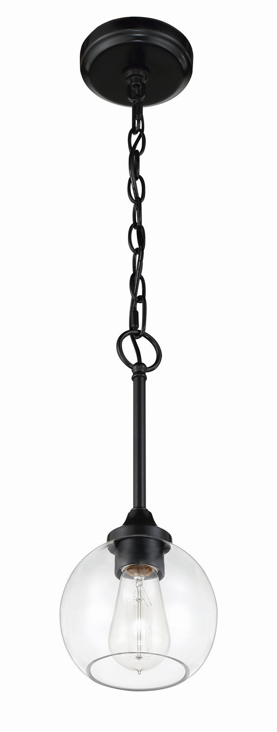 Glenda One Light Mini Pendant in Flat Black