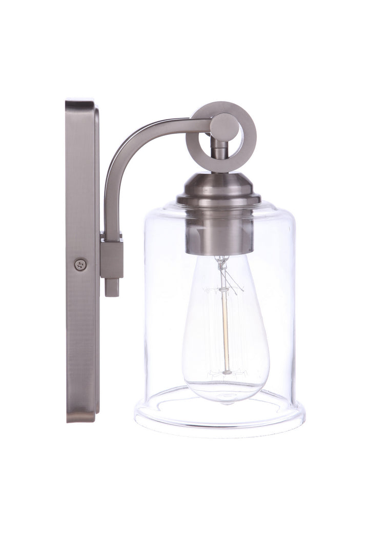 Romero One Light Wall Sconce in Brushed Polished Nickel