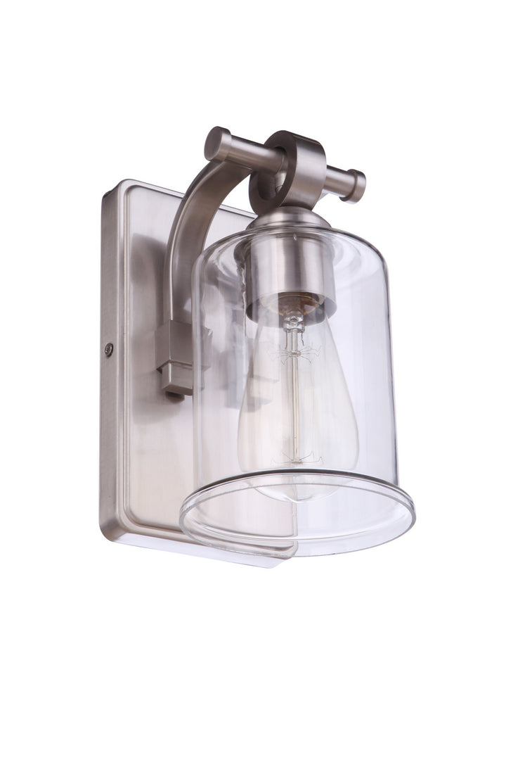 Romero One Light Wall Sconce in Brushed Polished Nickel