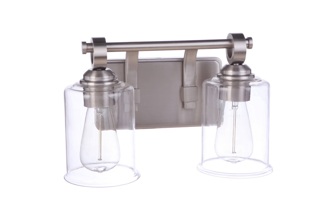 Romero Two Light Vanity in Brushed Polished Nickel