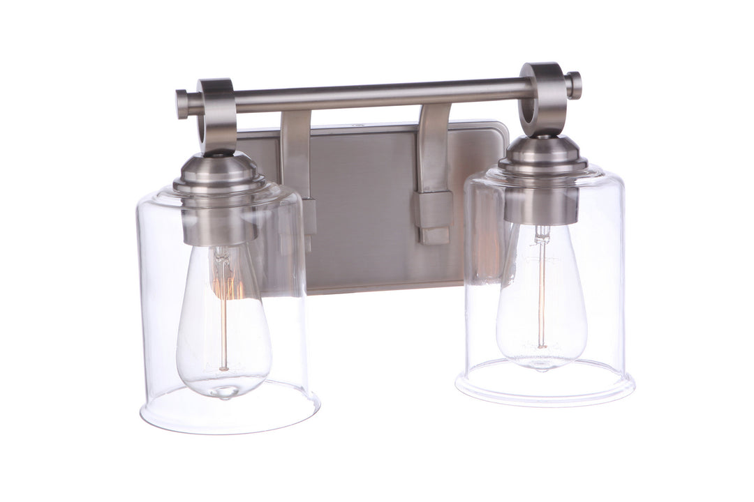 Romero Two Light Vanity in Brushed Polished Nickel