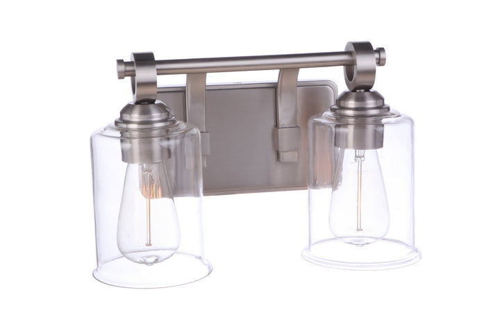 Romero Two Light Vanity in Brushed Polished Nickel