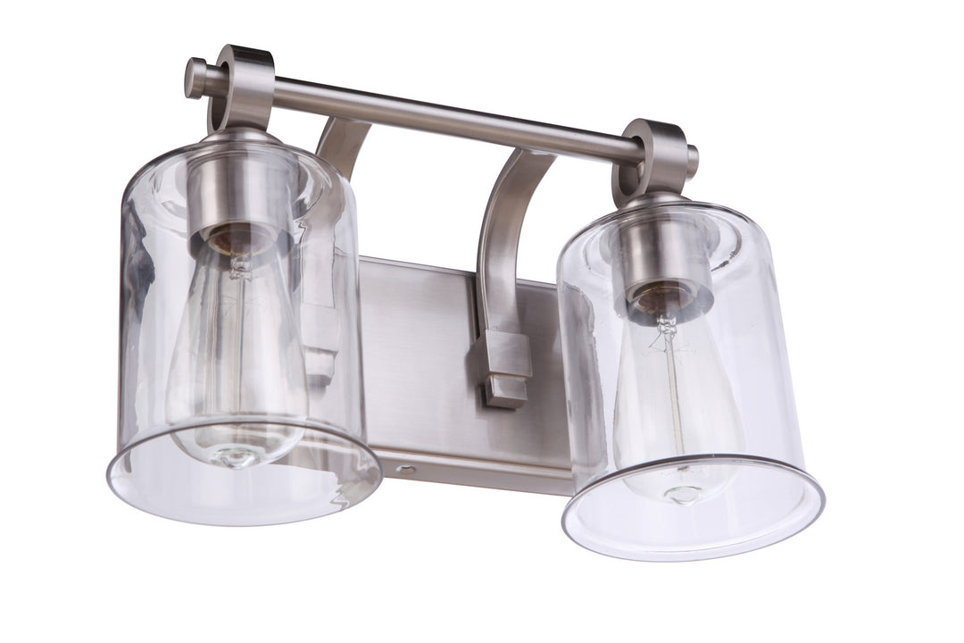 Romero Two Light Vanity in Brushed Polished Nickel