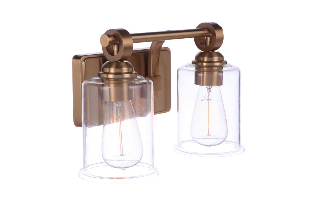 Romero Two Light Vanity in Satin Brass