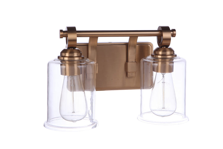 Romero Two Light Vanity in Satin Brass