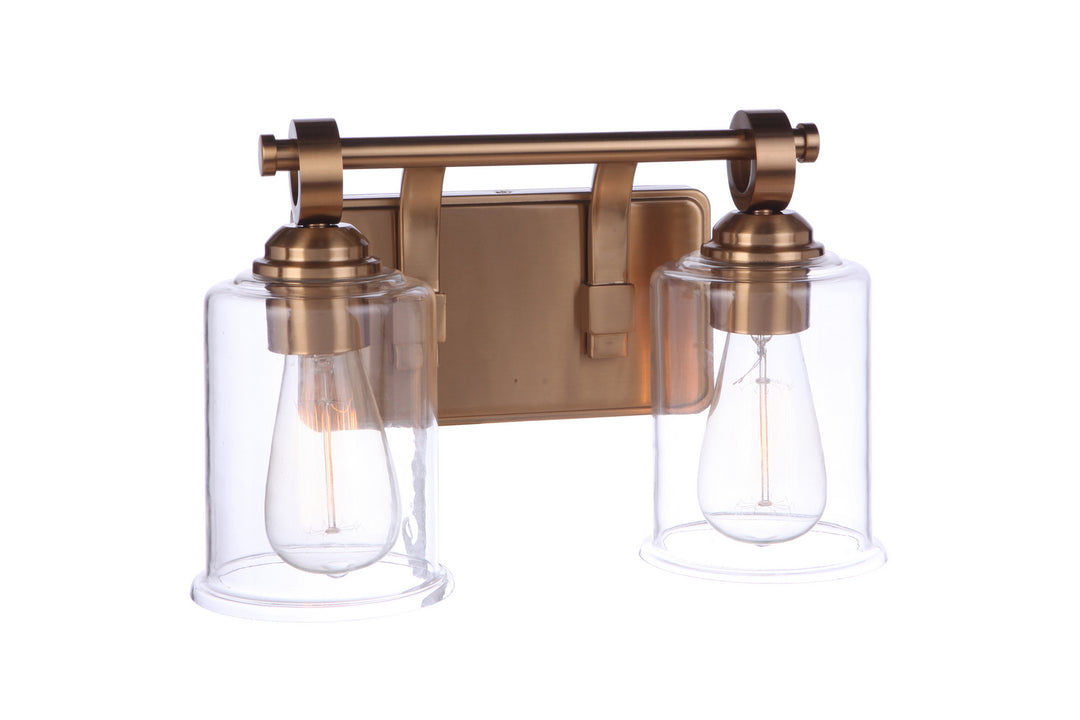 Romero Two Light Vanity in Satin Brass