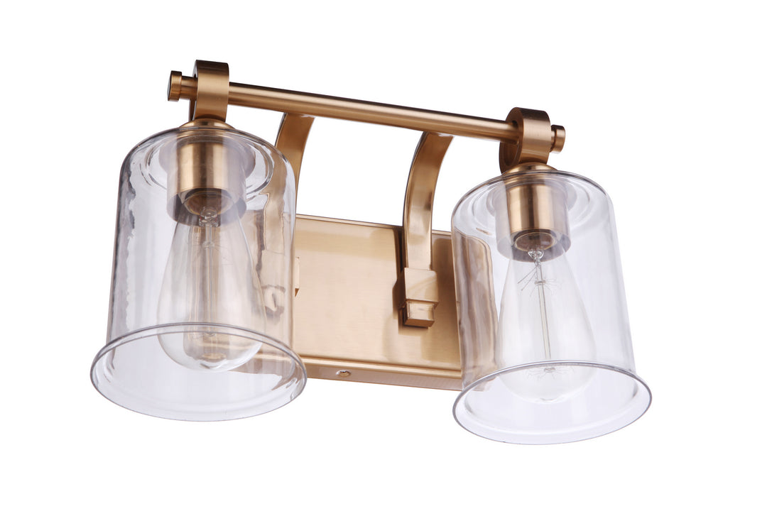 Romero Two Light Vanity in Satin Brass