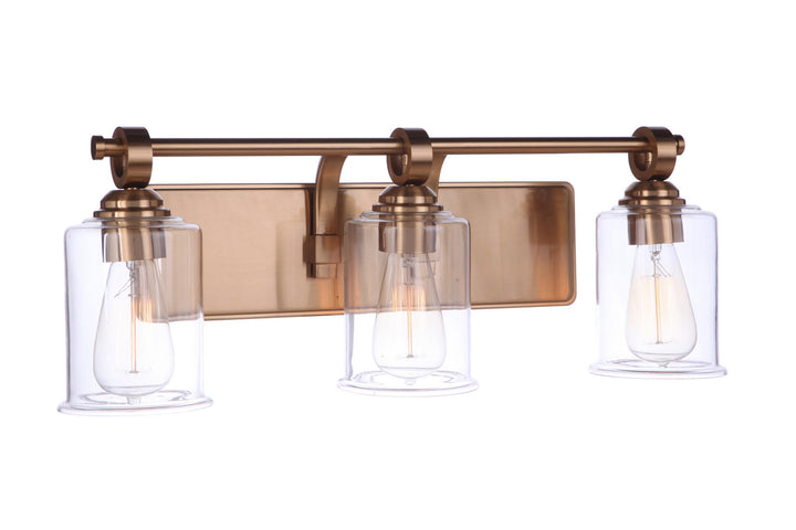 Romero Three Light Vanity in Satin Brass